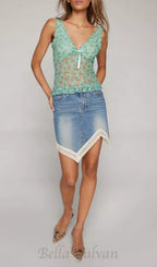 Flowering Girl Women KIMCHI BLUE HARLENE PRINTED MESH CAMI