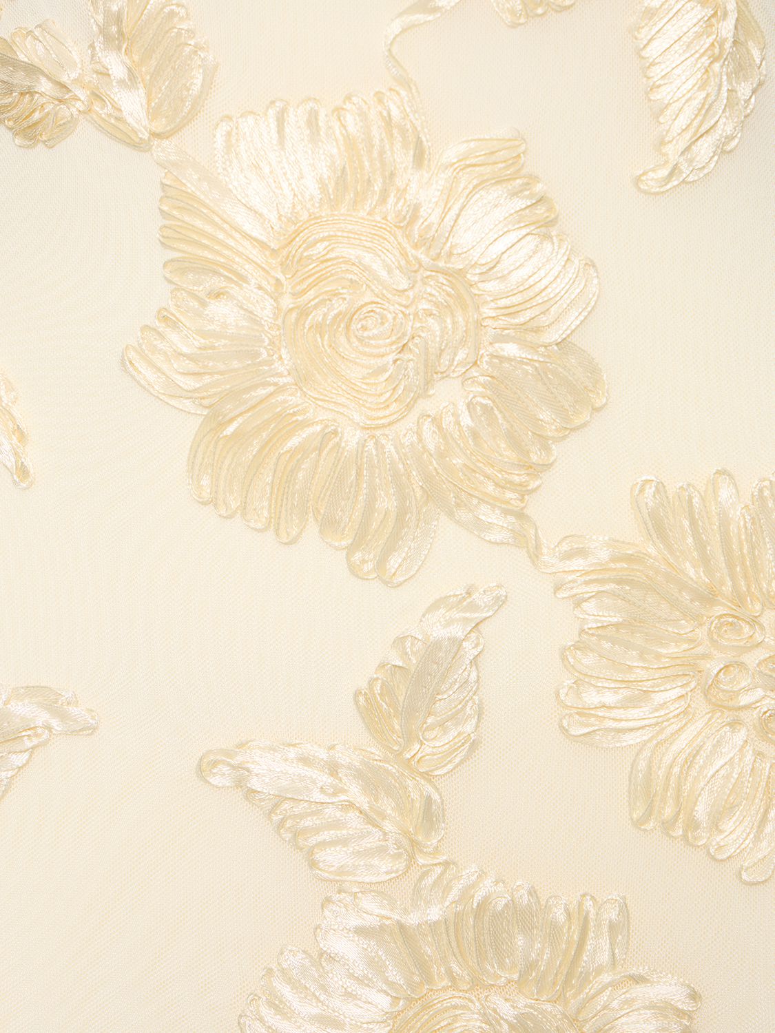 Flowering Girl Women Embroidered Strapless Gown In Apricot