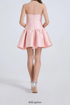 Flowering Girl Women Tina flower strapless mini Dress in pink