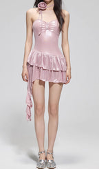 Flowering Girl Women Deven Pink Flower Dress Swimsuit