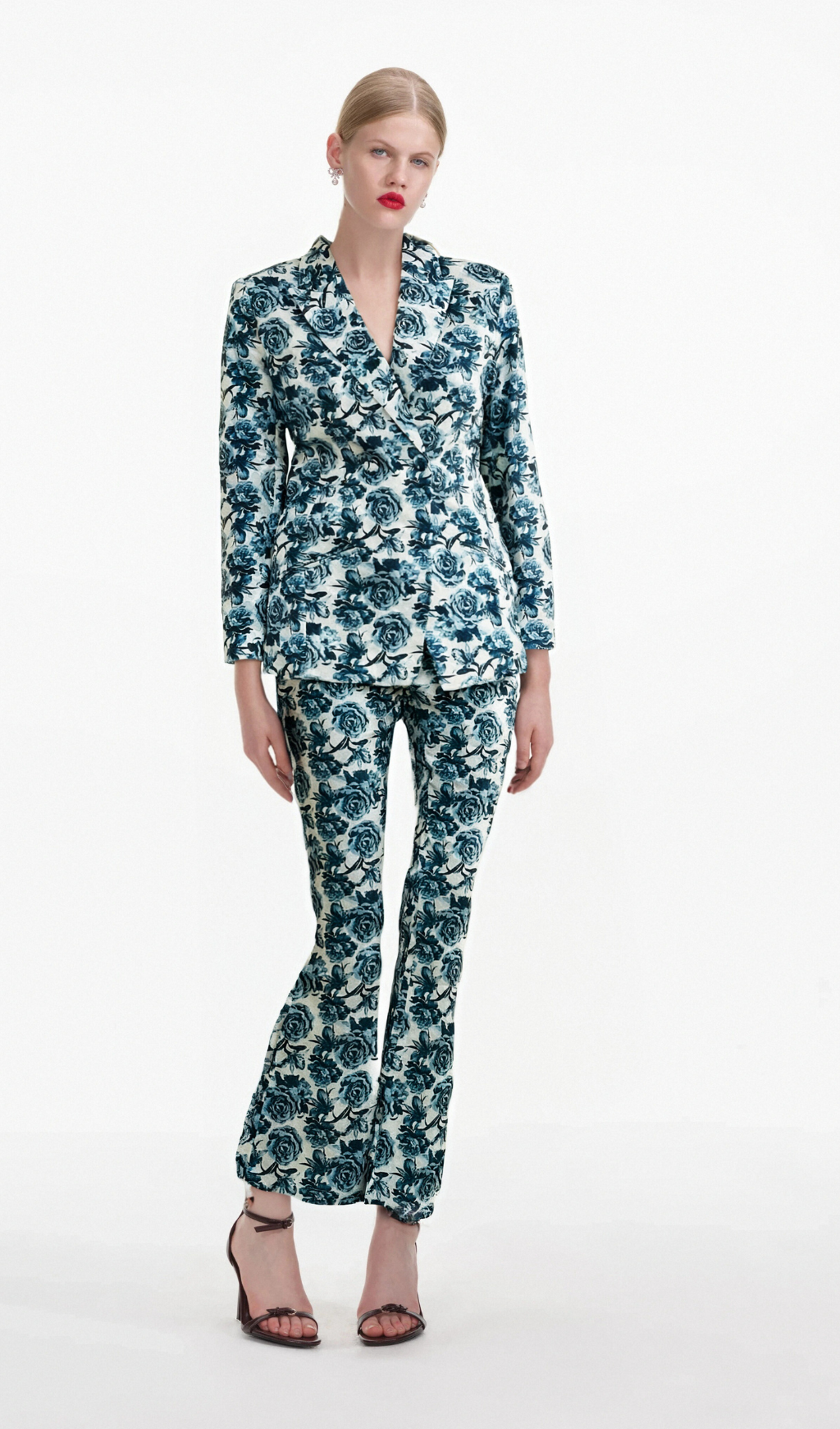 Flowering Girl Women Morgane floral-print jacket & trousers matching set