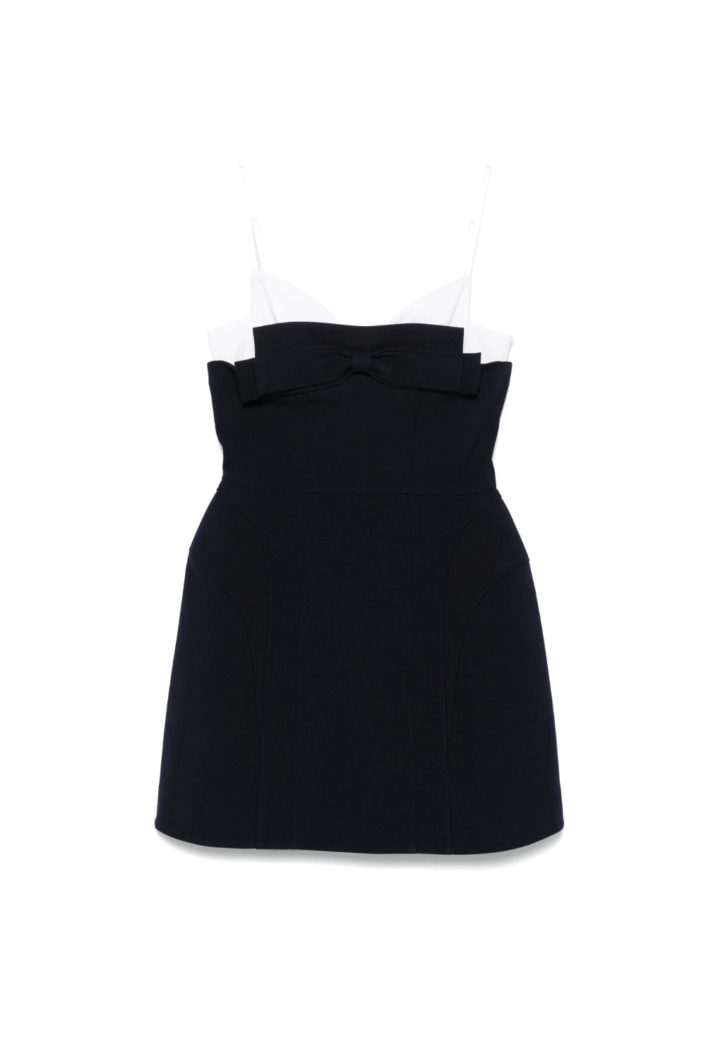 Flowering Girl Women Double Bow Sling mini Dress in navy blue