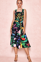 Flowering Girl Women Flower Print Two Pieces Set