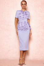 Flowering Girl Women trista Flower Two-Piece Set in purple