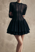 Giana Long Sleeve Crochet Mini Dress
