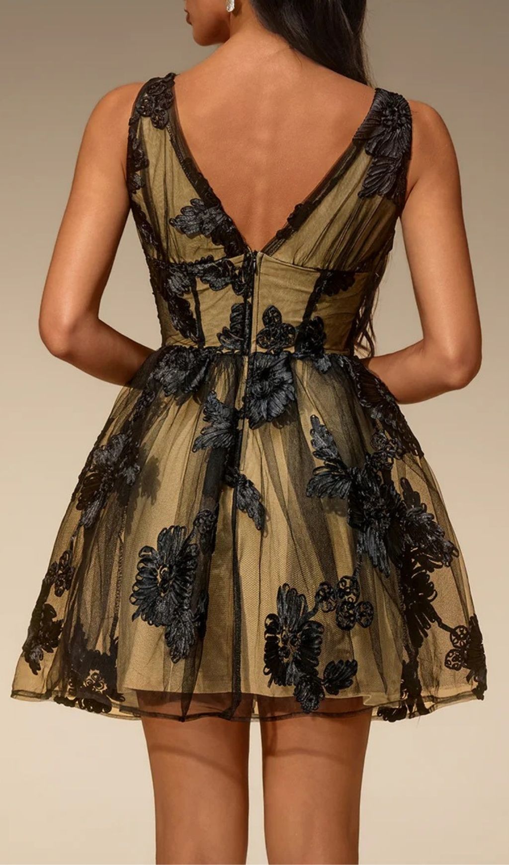 Flowering Girl Women Eustacia V Neck Floral Mini Dress