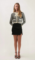 Flowering Girl Women Orlane checked bow-embellished cardigan