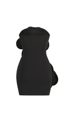 Flowering Girl Women Strapless Flower Mini Dress In Black