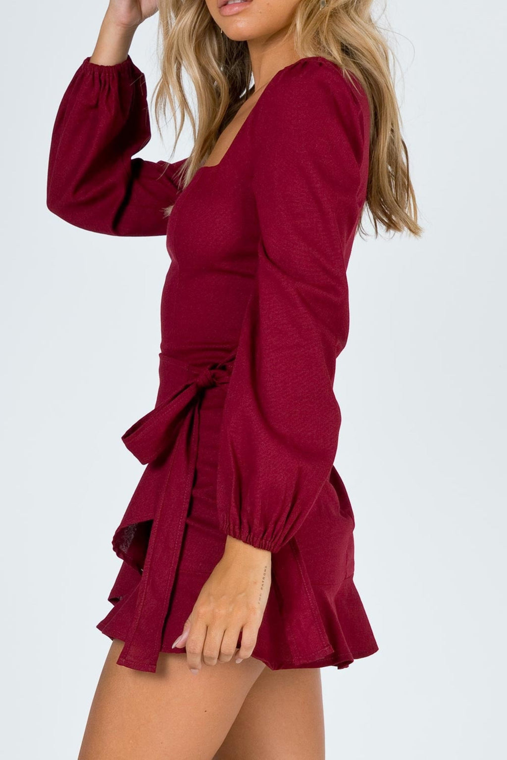 Flowering Girl Women Long Sleeve Villa Mini Dress
