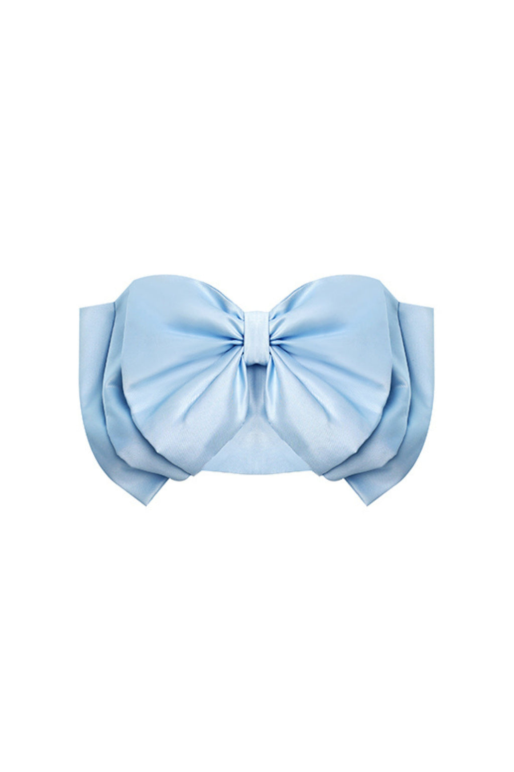 Flowering Girl Women Bow Strapless Top In Blue