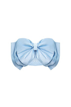 Flowering Girl Women Bow Strapless Top In Blue