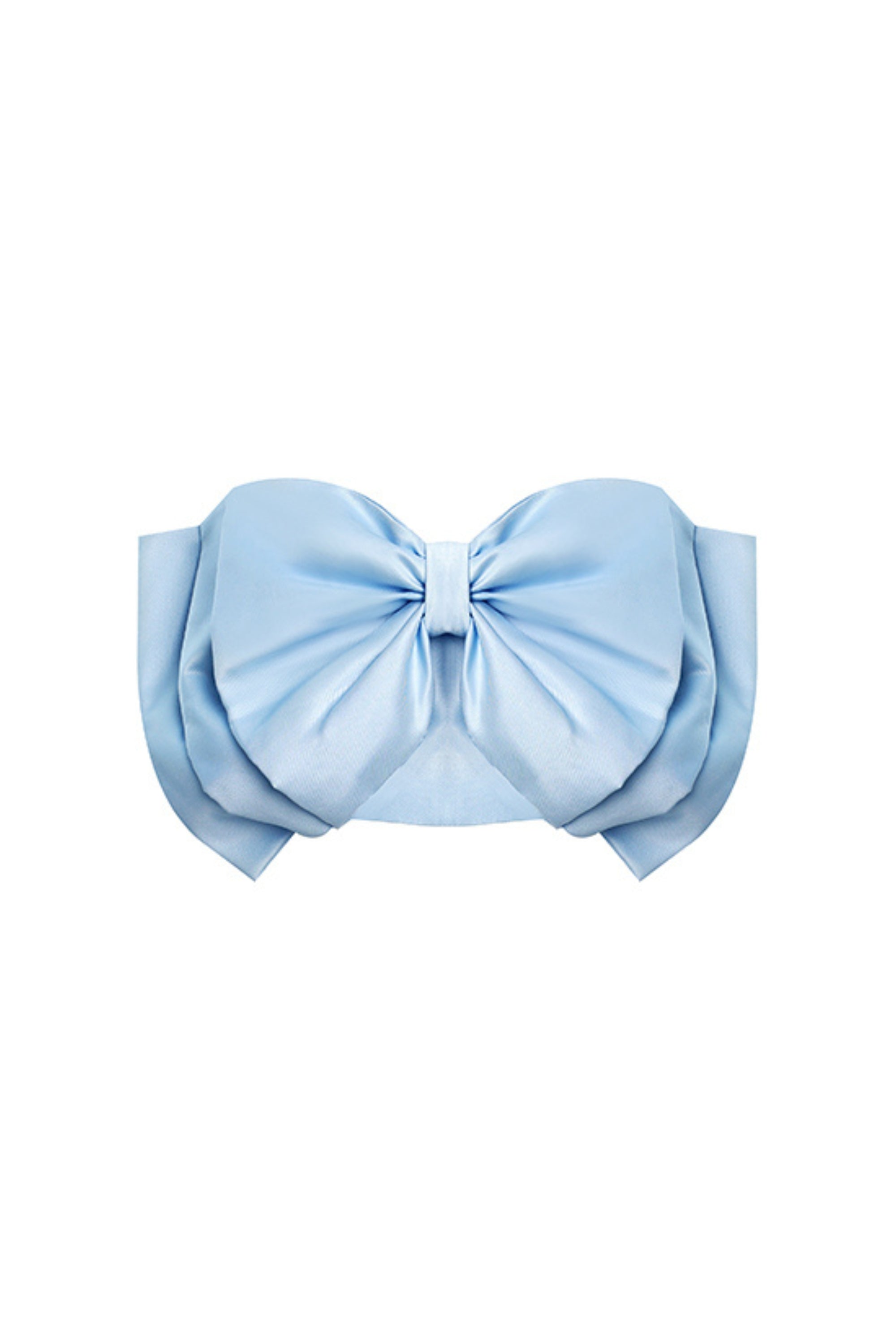 Flowering Girl Women Bow Strapless Top In Blue