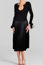 Flowering Girl Women U Neck Feather Top