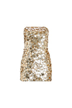 Flowering Girl Women Sequin-Embellished Strapless Mini Dress