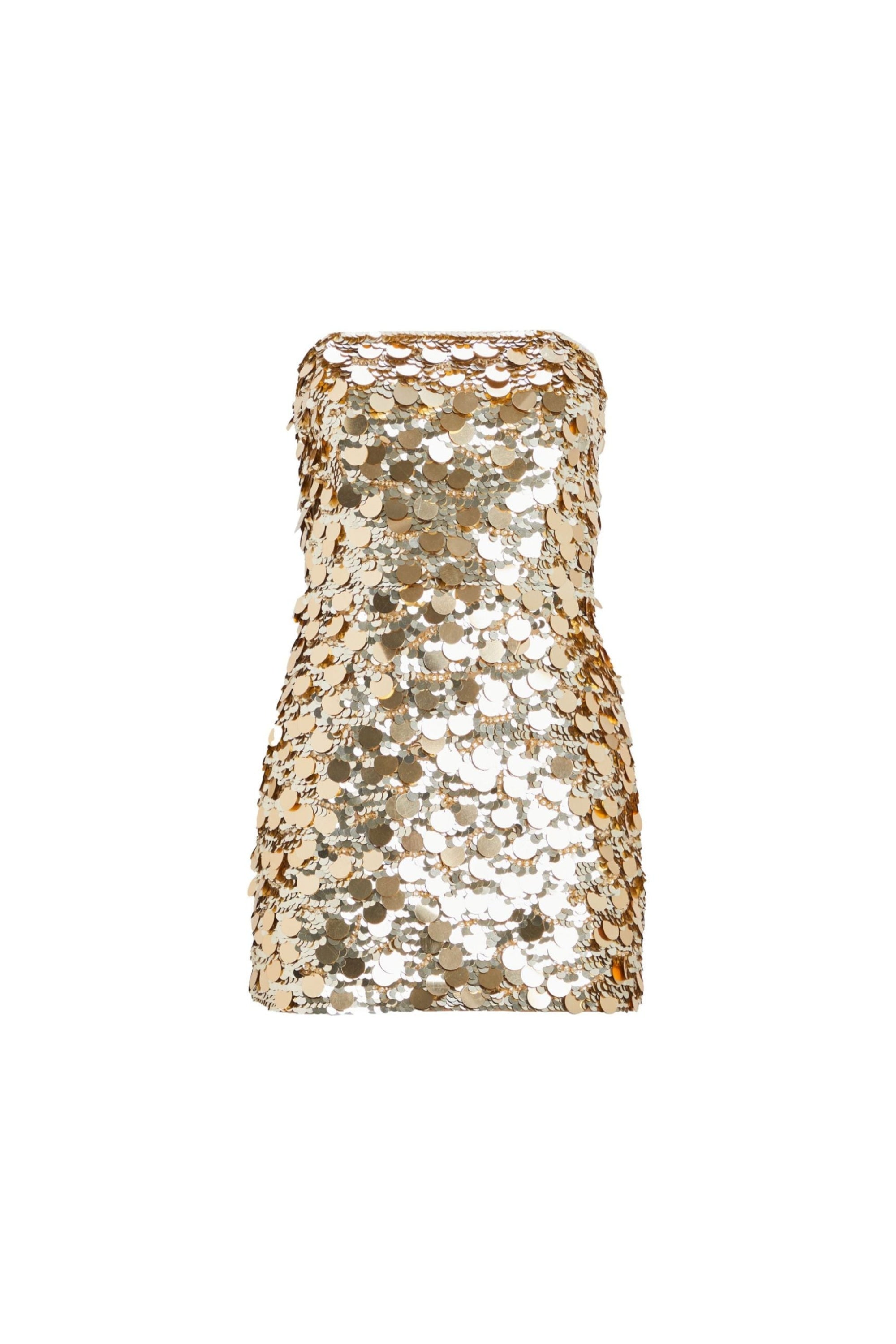 Flowering Girl Women Sequin-Embellished Strapless Mini Dress