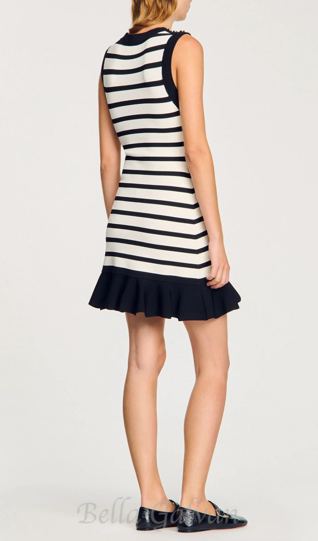 Flowering Girl Women striped knit mini dress