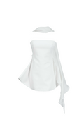Flowering Girl Women Calwa Scarf Strapless Flare Mini Dress
