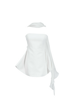 Flowering Girl Women Calwa Scarf Strapless Flare Mini Dress