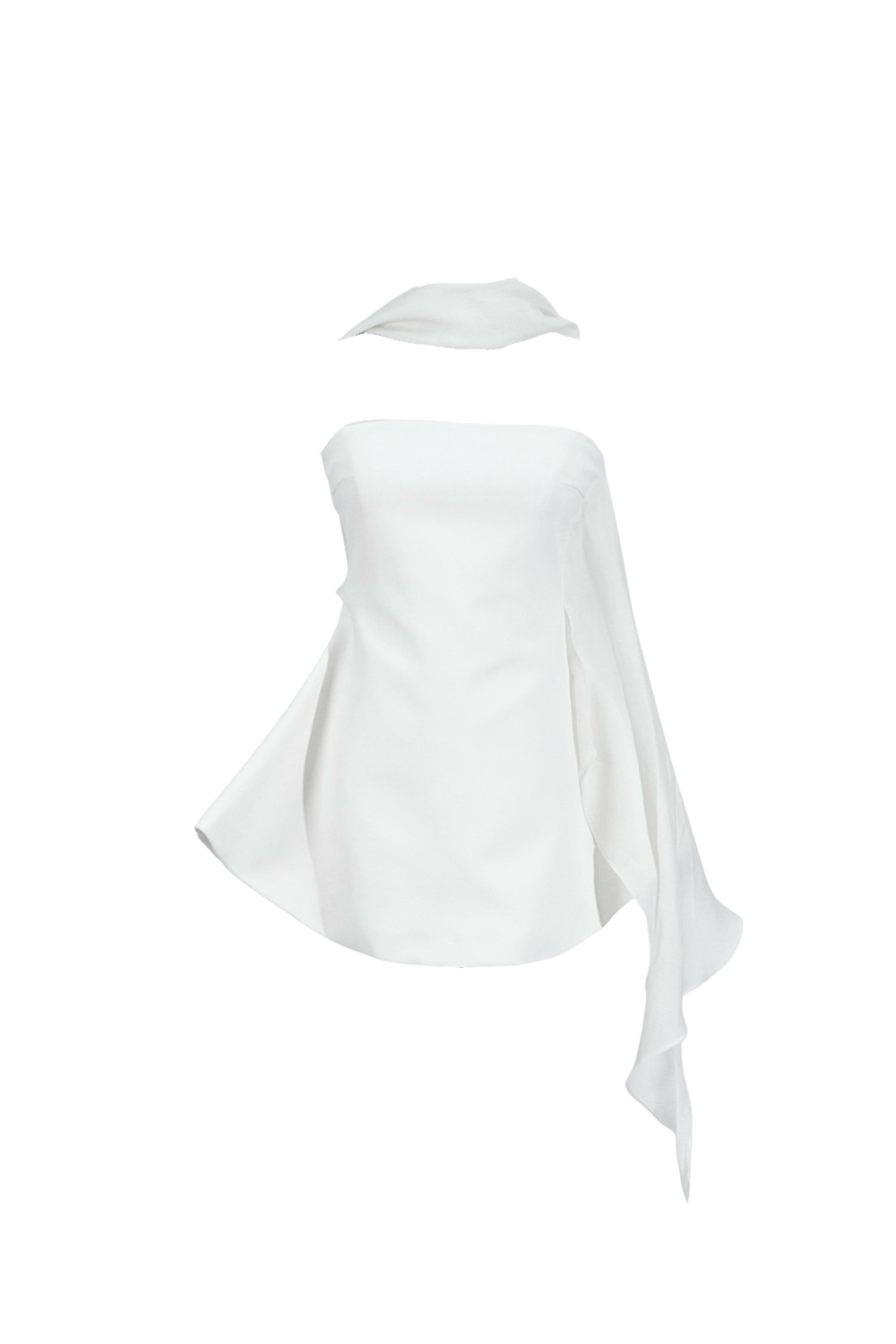 Flowering Girl Women Calwa Scarf Strapless Flare Mini Dress