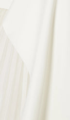 White Bandage Halter Irregular Maxi Dress