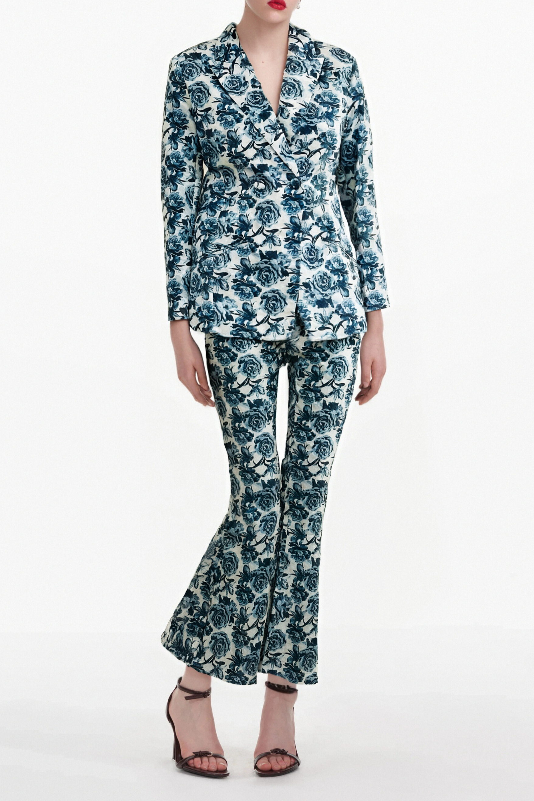 Flowering Girl Women Morgane Floral-Print Jacket & Trousers Matching Set