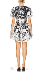 Flowering Girl Women CHAYAN FLOWER EMBROIDERY MINI DRESS