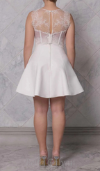 Flowering Girl Women nude ombre off-white under-bust corset mini skirt set