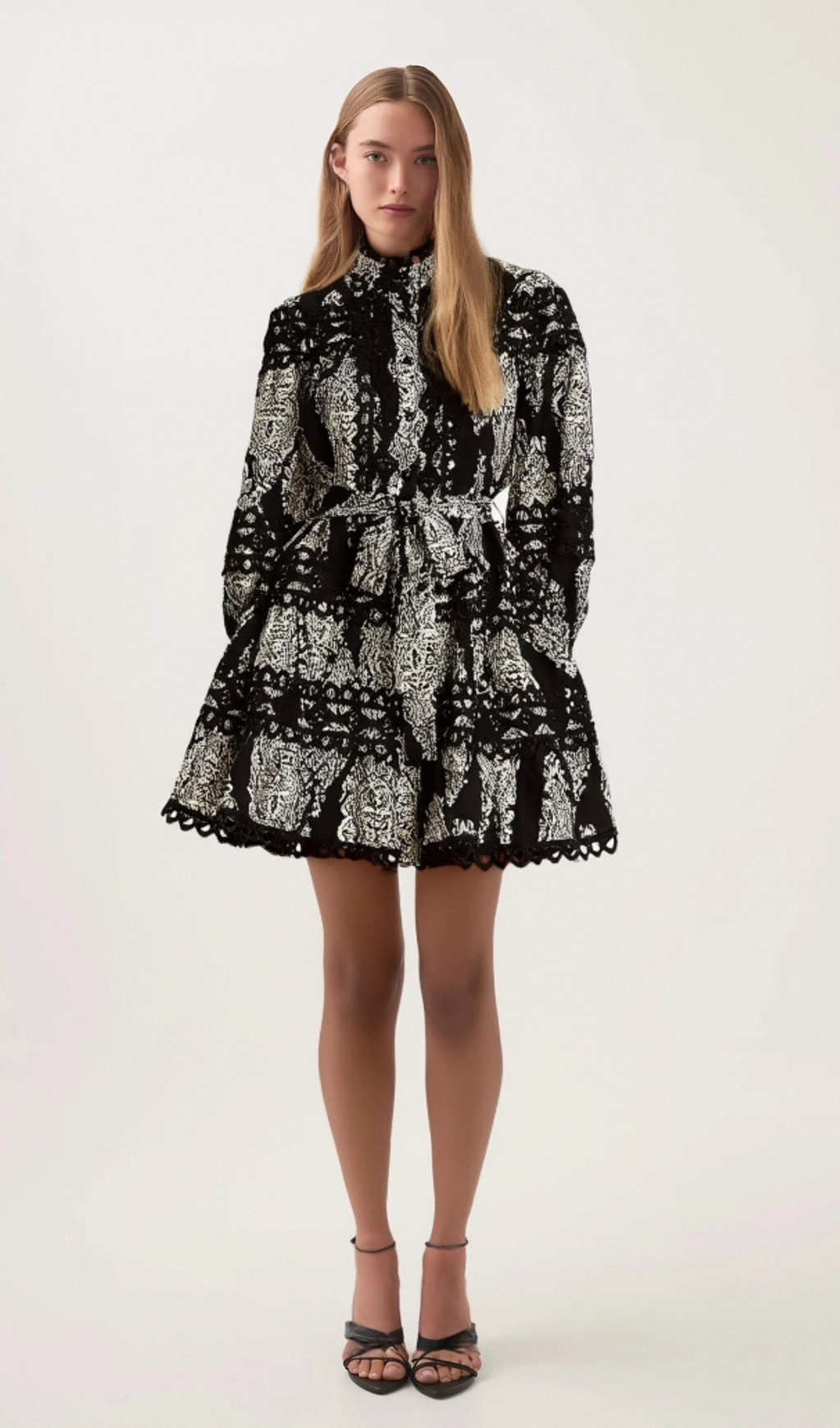 Flowering Girl Women Bérengère black pattern-print mini dress
