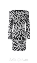 Flowering Girl Women Short two-tone zebra sequin mini dress
