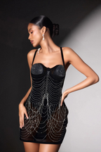 Flowering Girl Women RHINESTONE EMBELLISHED MESH DRESS