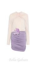 Flowering Girl Women Xylona Drape Floral Backless Mini Dress