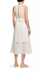 Flowering Girl Women Coralie Heart Lace Midi Dress in white