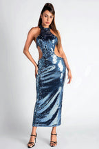 Flowering Girl Women Neiva Glitter Cutout Maxi Dress