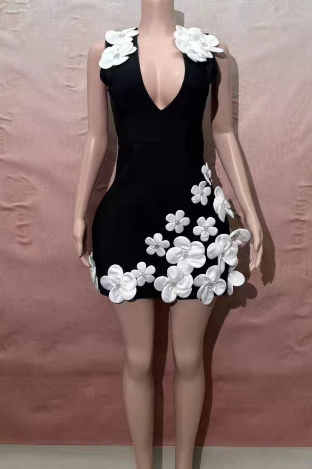 Black and White Mini Dress