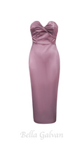 Flowering Girl Women backless split twist-front bodycon midi dress in iceberry pink