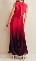 Flowering Girl Women ombre pleated draped maxi dress