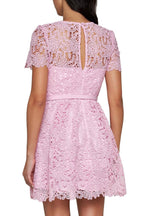 Flowering Girl Women Lace Mini Dress In Pink