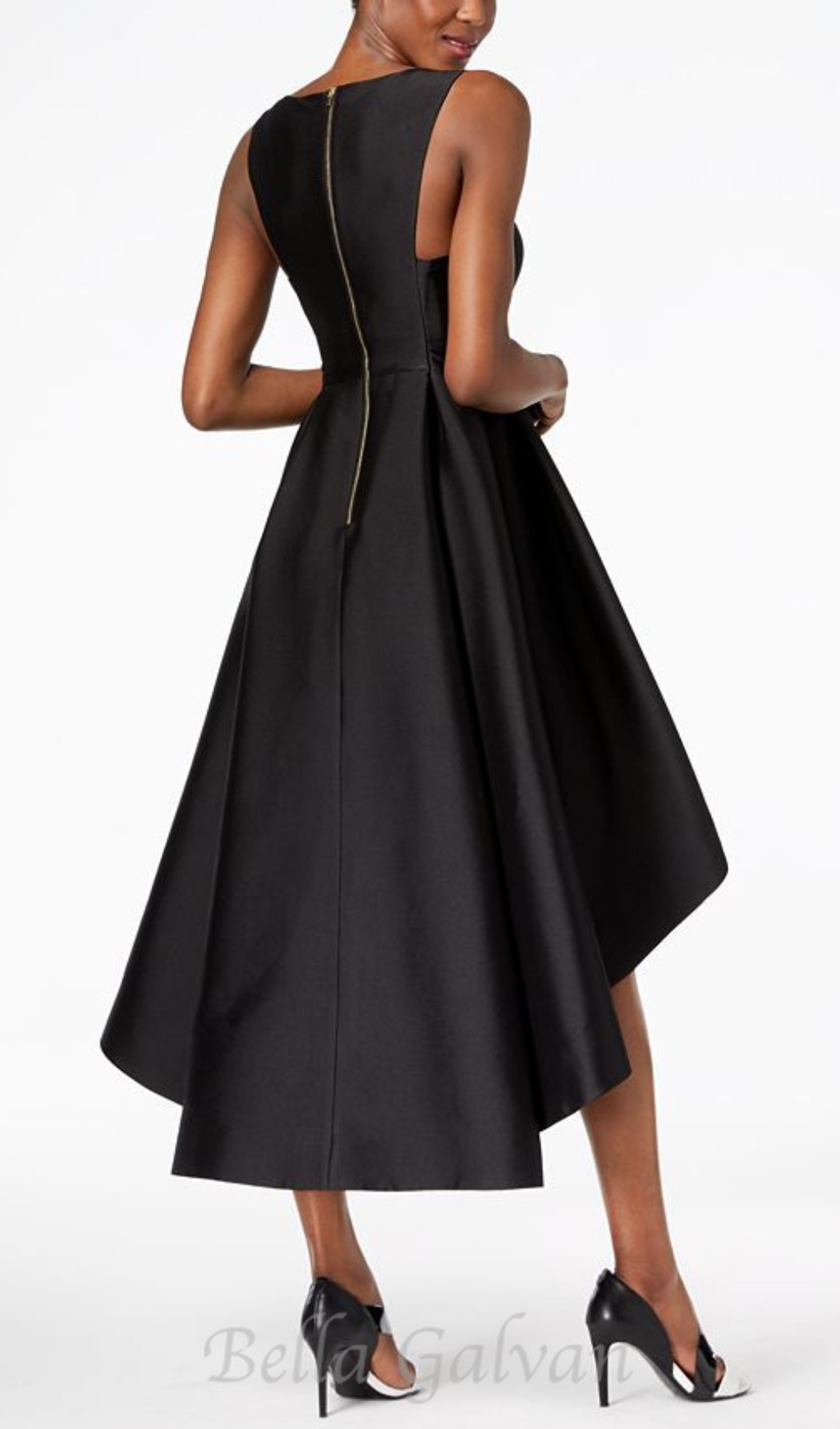 Flowering Girl Women High-Low A-Line Gown in black