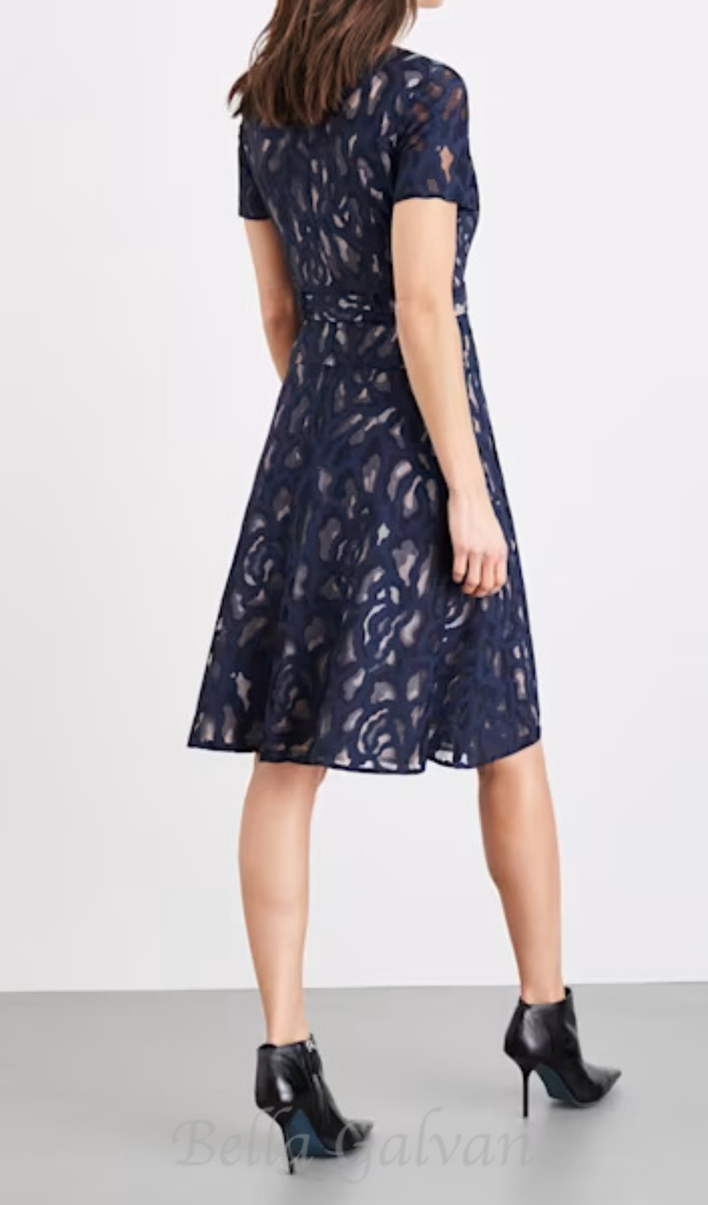 Flowering Girl Women Ennis Lace midi Dress in navy