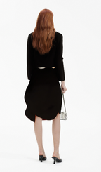 Flowering Girl Women Ève crystal-embellished jacket & skirt matching set in Black