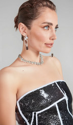 Flowering Girl Women Gisèle sequin-embellished bandeau mini dress