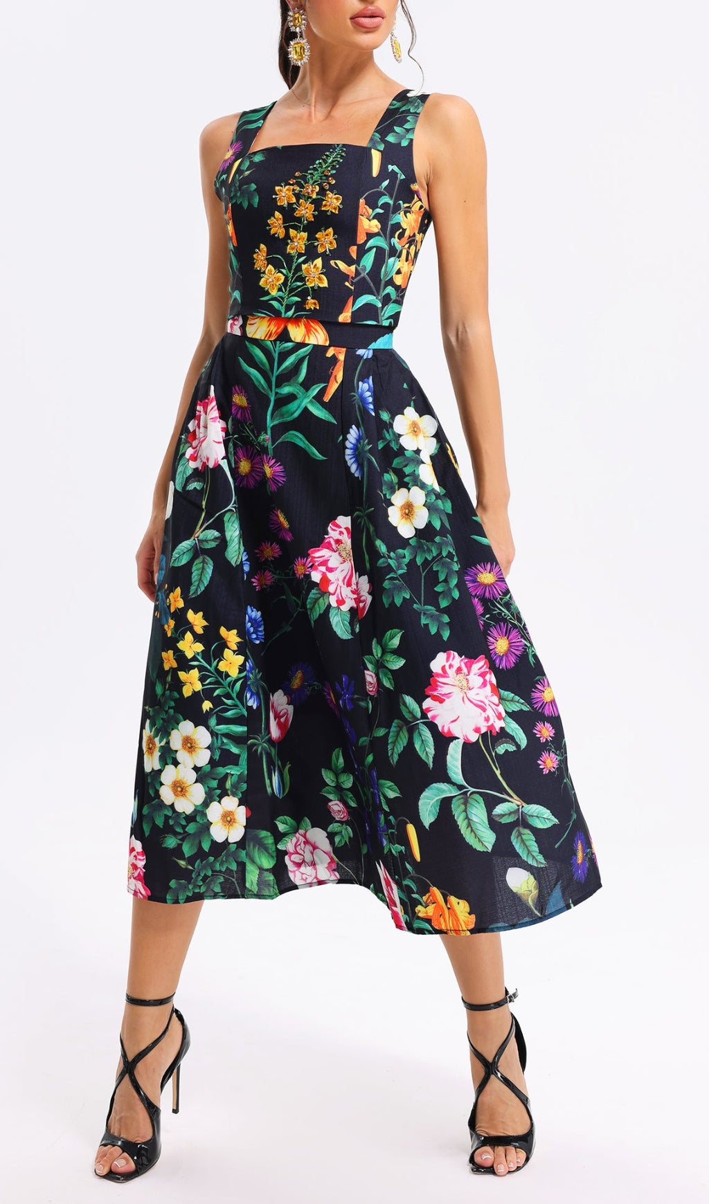 Flowering Girl Women Flower Print Two Pieces Set