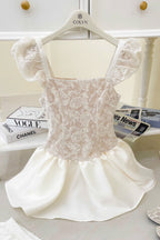 Iraiay Crochet Embroidery Mini Dress