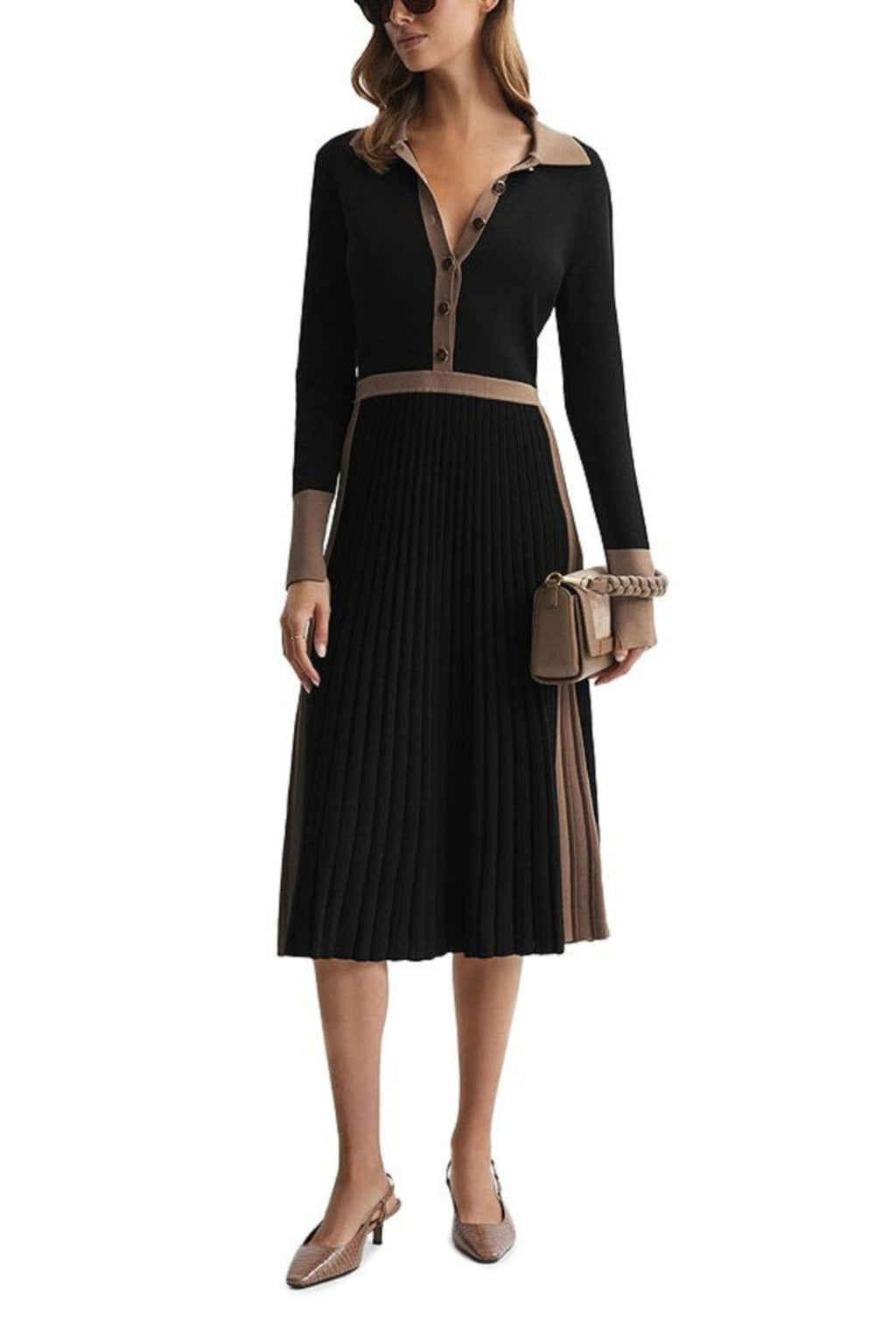 Flowering Girl Women Mia Color Blocked Knit Dress