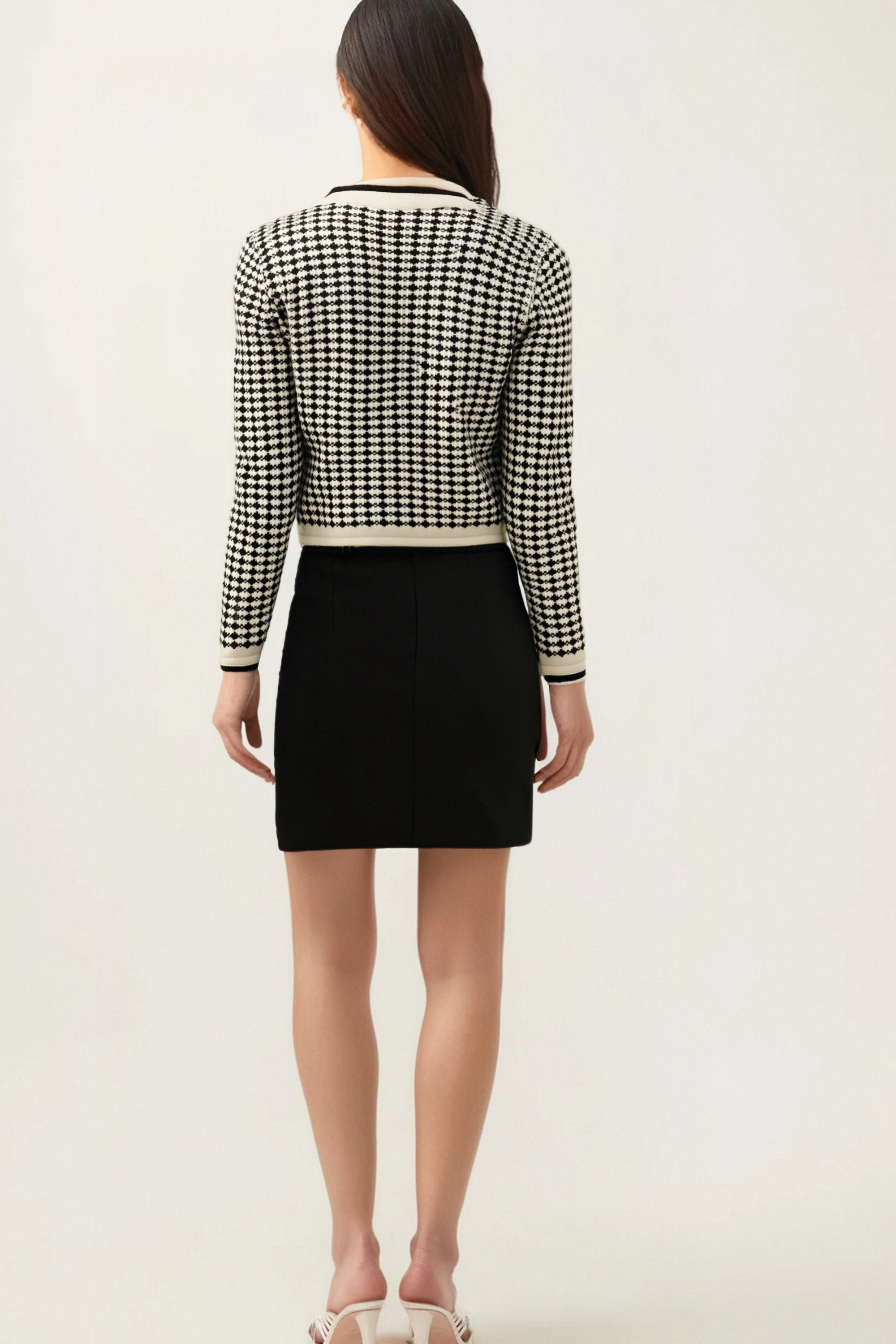 Flowering Girl Women Orlane Checked Bow-Embellished Cardigan
