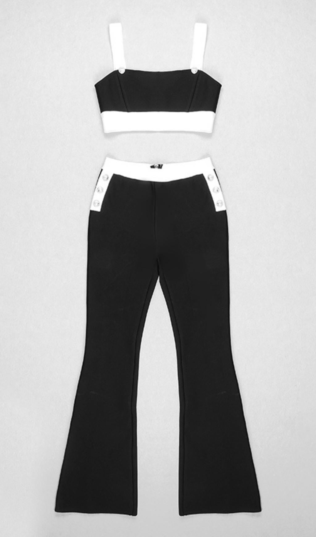 Flowering Girl Women Bandage Suit In Black