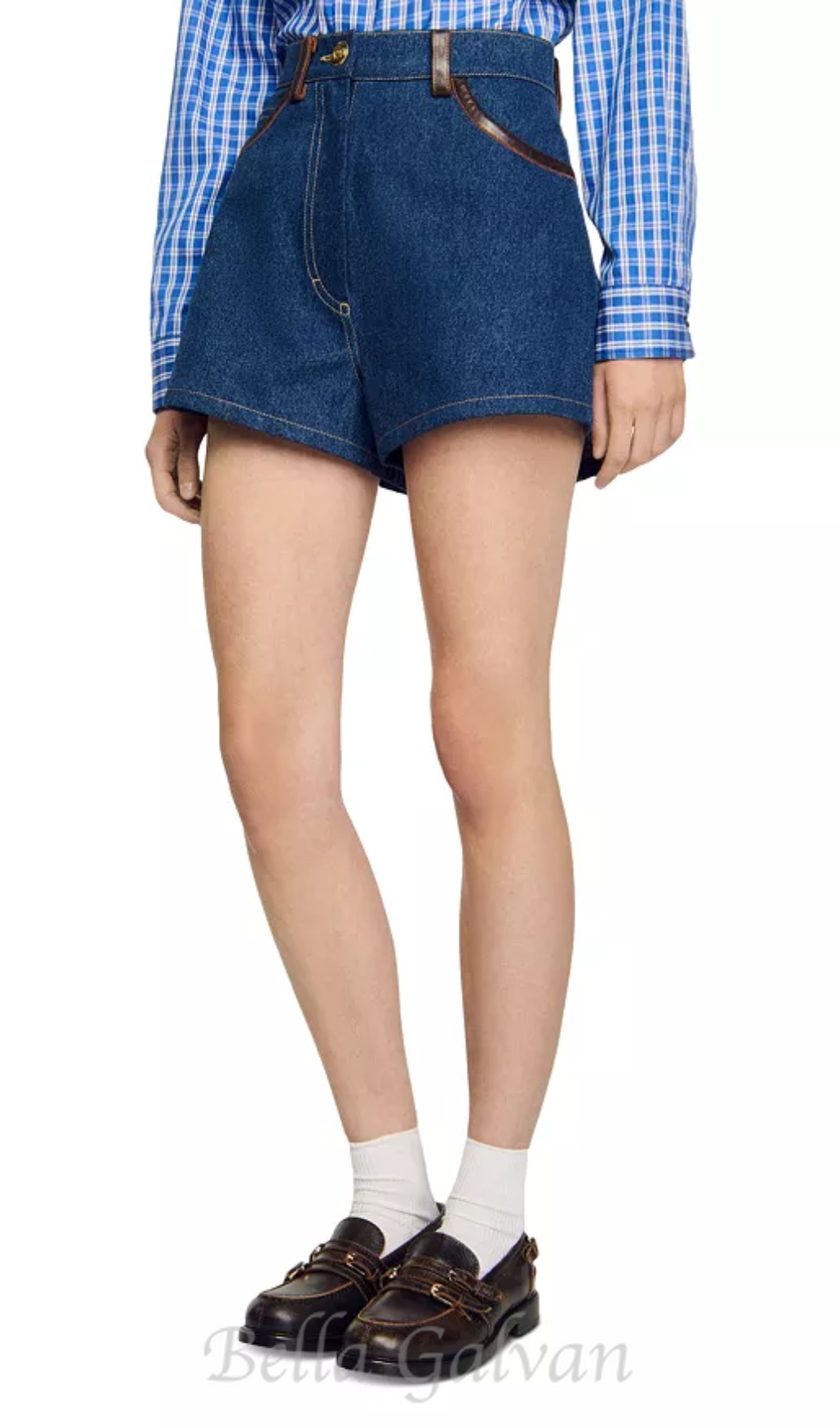 Flowering Girl Women Felix Plaid Pants in blue