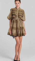 Flowering Girl Women Inès lace cut-out layered mini dress