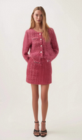 Flowering Girl Women Gisèle tweed fringed jacket & skirt matching set