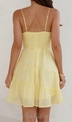 Flowering Girl Women calista strap mini dress in yellow
